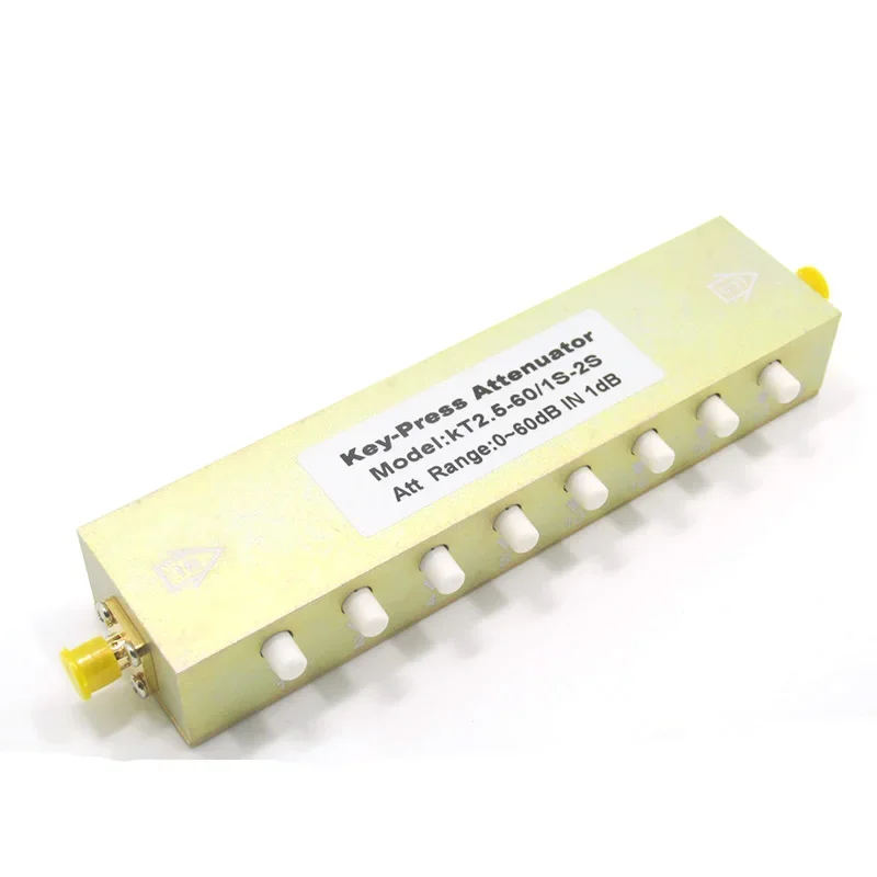 Sma/N type RF coaxial button adjustable attenuator 0-90db/60/30 button adjustable / step attenuator