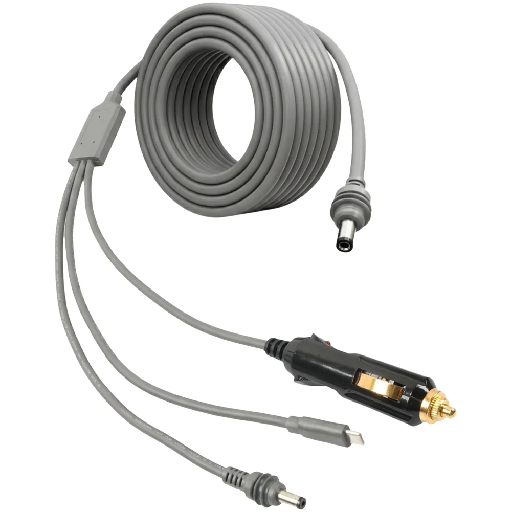 3 in 1 USB C Vehicle Power Cable DC Input for RV Camping 12V 24V 100W PD Support 300CM 500CM Reliable Construction