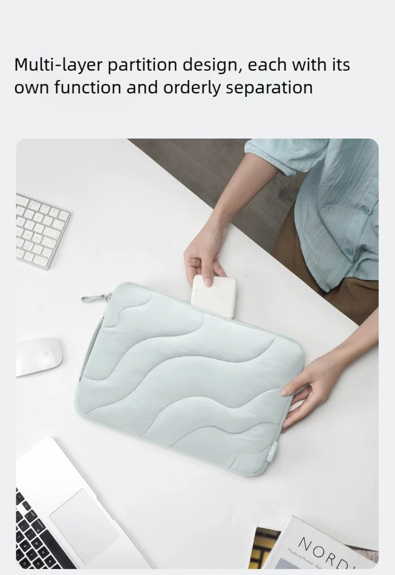 Torba na laptopa do Macbook Air Pro 13 13.3 14 15.4 15.6 16 cali, pokrowiec na notebooka do Lenovo Asus Dell, przenośna torba ochronna. — zdjęcie produktu 6