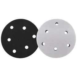 Tool Interface Pad Woodwork Cushion Buffer Pad Protection Sander White 1 Pcs 12.5mm 125mm 5 Inch 6-holes Black