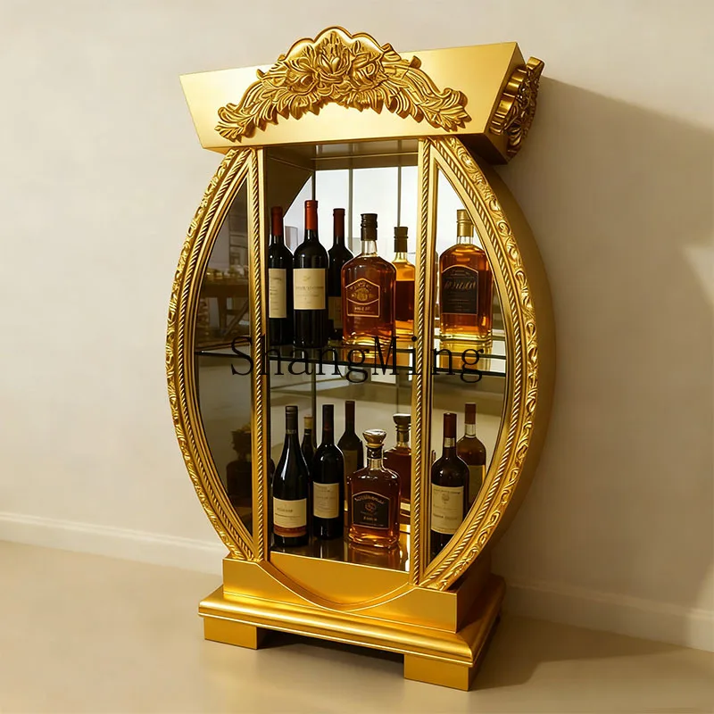 

FG retro solid wood dining side display cabinet storage storage decorative cabinet