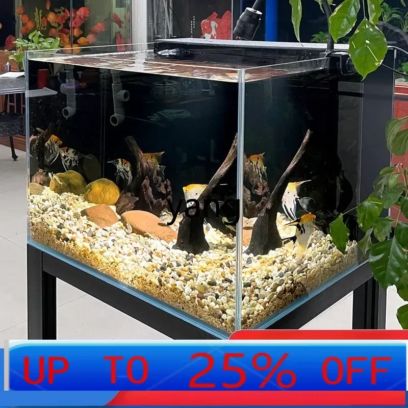 

LTT fish tank living room small household new ultra-white glass ecological tank landscaping full set of customization