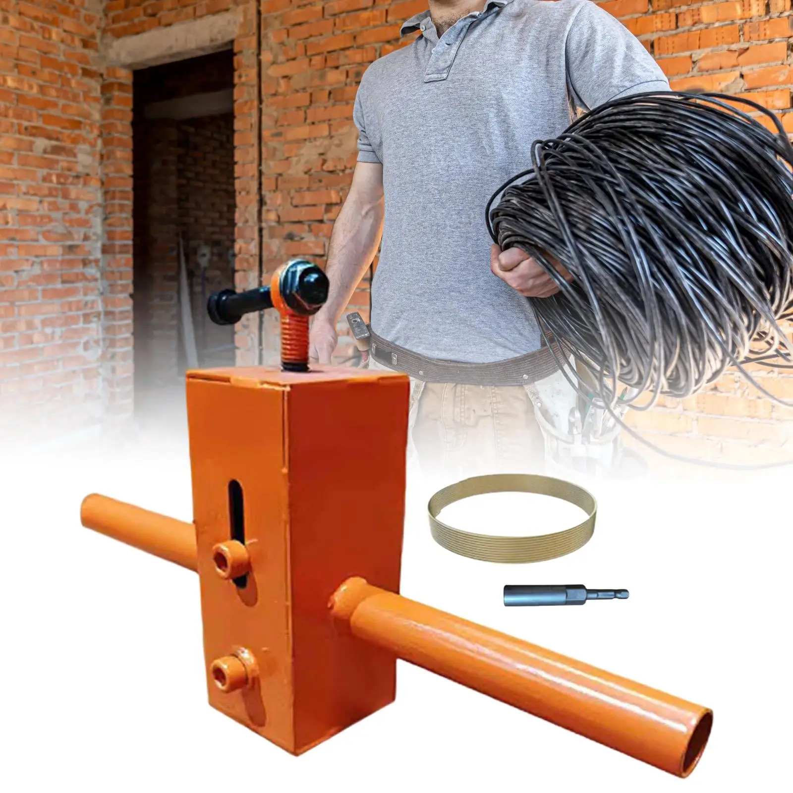 

Wall Wiring Machine Compact Cable Puller Hidden Pipe Threading Device Automatic for Construction Water and Electricity