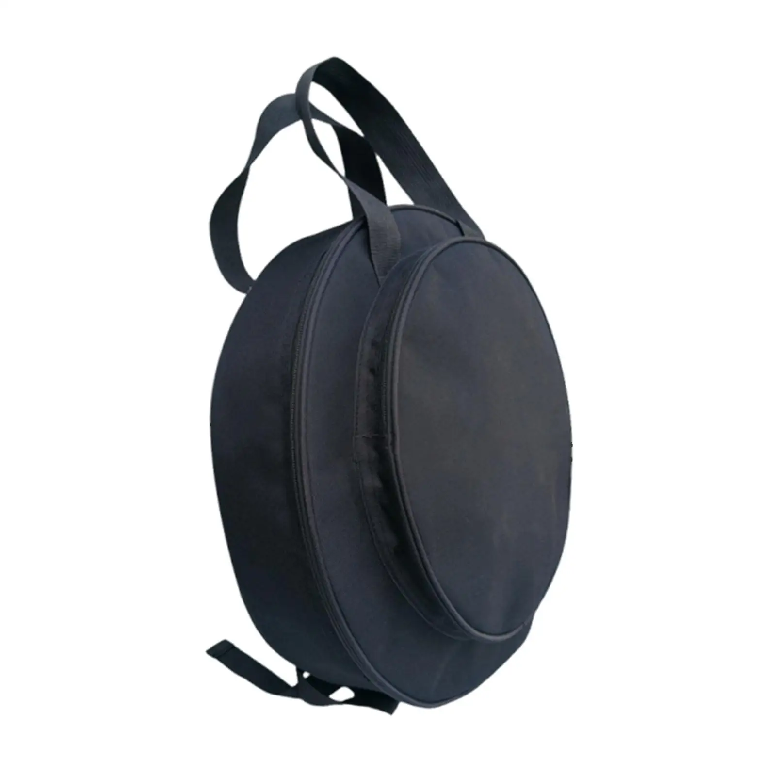 Round Gong Bag Tambourine Case Thickened Versatile Oxford Cloth Shockproof Wear Resistant Waterproof Dia 15.7inch Carry Bag
