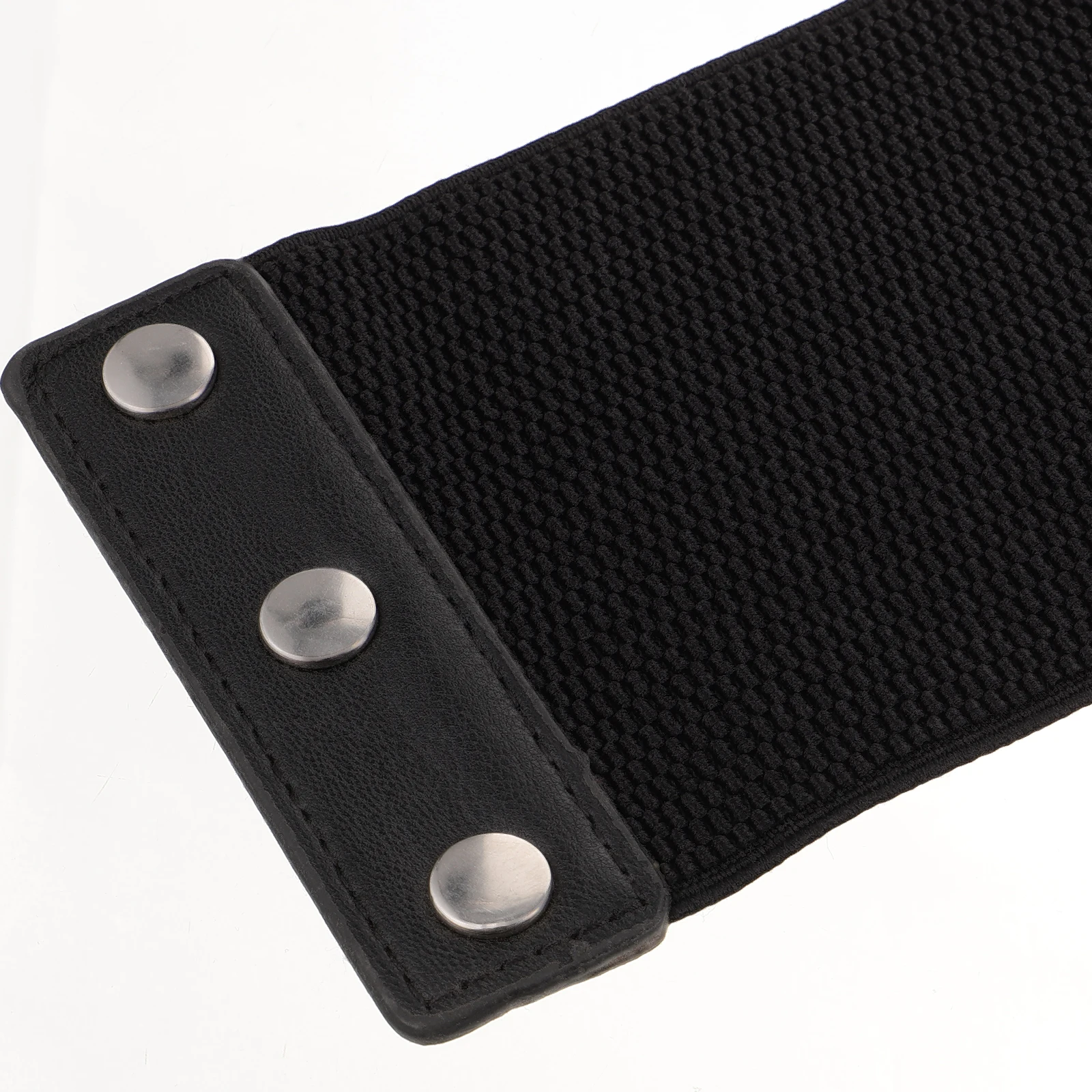 

Wide Corset Belt for Women Elastic Punk Waist Belt with Spike Eyelets Adjustable Tie Waist Cincher Vintage Style