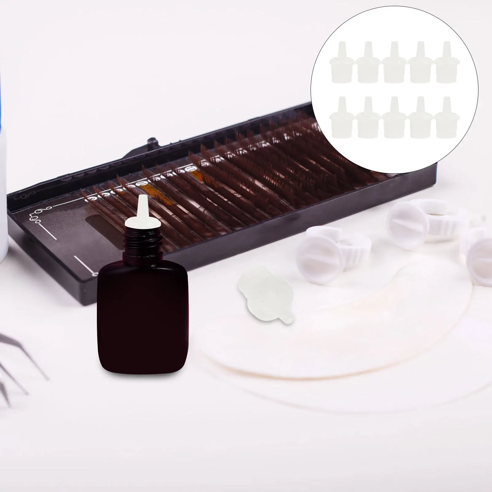 100 stuks wimperflesstopper duurzaam materiaal langdurig gebruik perfect voor wimperverlenging wimperlijm flesstekkers