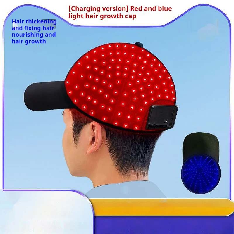Hair Growth Hat LED Infrared Red Blue Light Cap Hair Growth Loss Cap