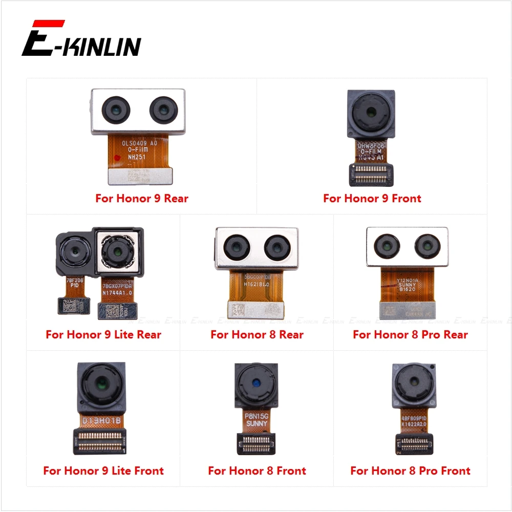 Back Rear Main & Front Selfie Facing Big Small Camera For HuaWei Honor 9 Lite 8 Pro Module Ribbon Flex Cable