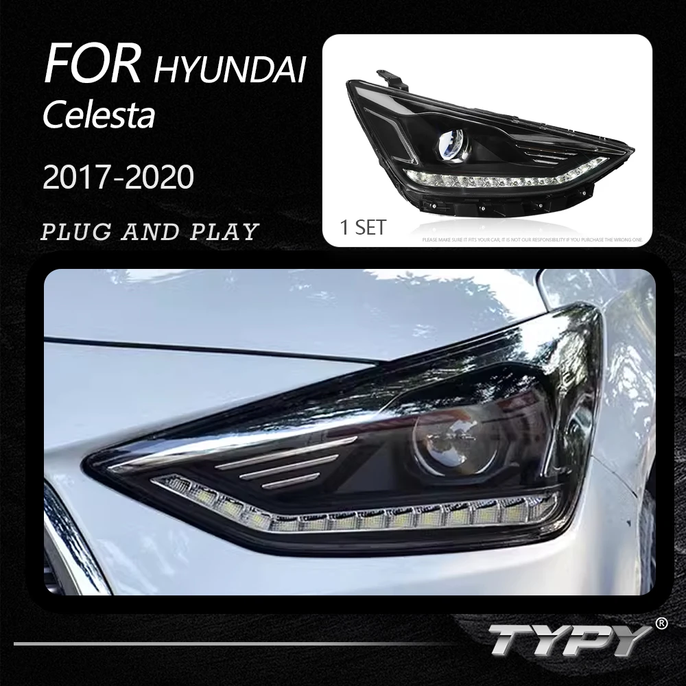 

TYPY Car Headlights For Hyundai Celesta 2017-2020 LED Car Lamps Daytime Running Lights Car Accessories Plug And Play