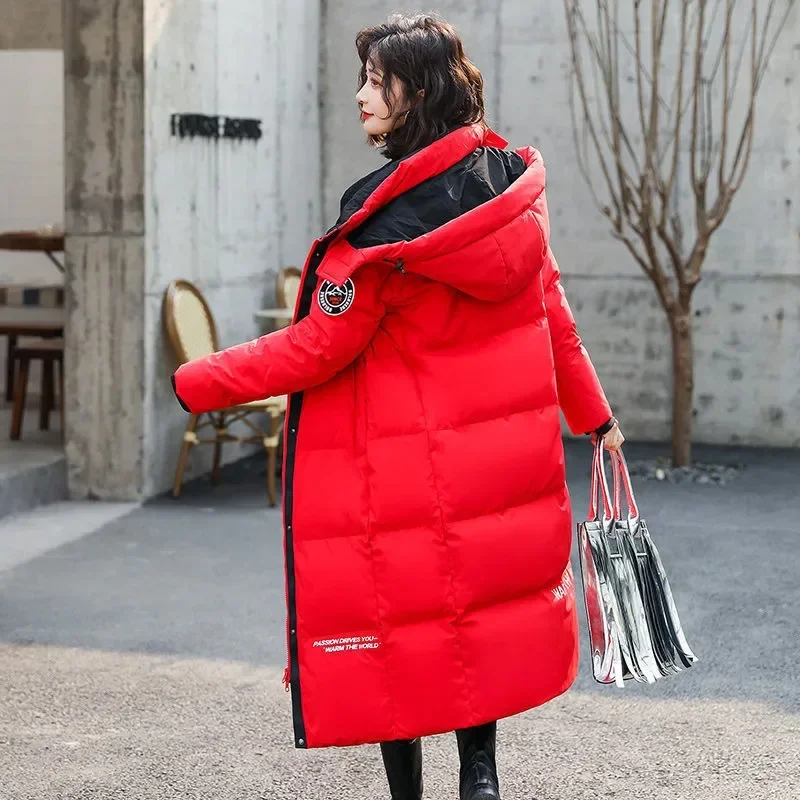 Winter Warm Long Down Jacket Women White Duck Down Coat Hooded Coldproof Super Heat Windproof Outerwear Snowsuit Long Sleeve New