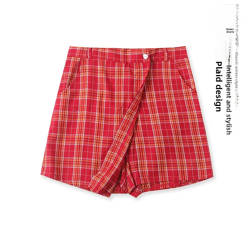 High Waist Casual Shorts Fashionable All-Match Heart Buckle Summer New Women's Clothing plus Size Pocket Design Shorts