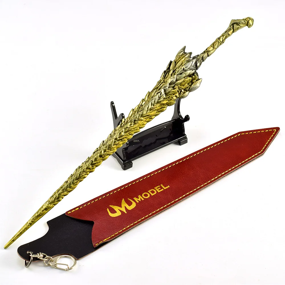 30CMGame Peripheral Toys All-metal Handicraft Ornaments Dragon King Rock Sword Scabbard Edition Desktop Ornament Decoration Gift