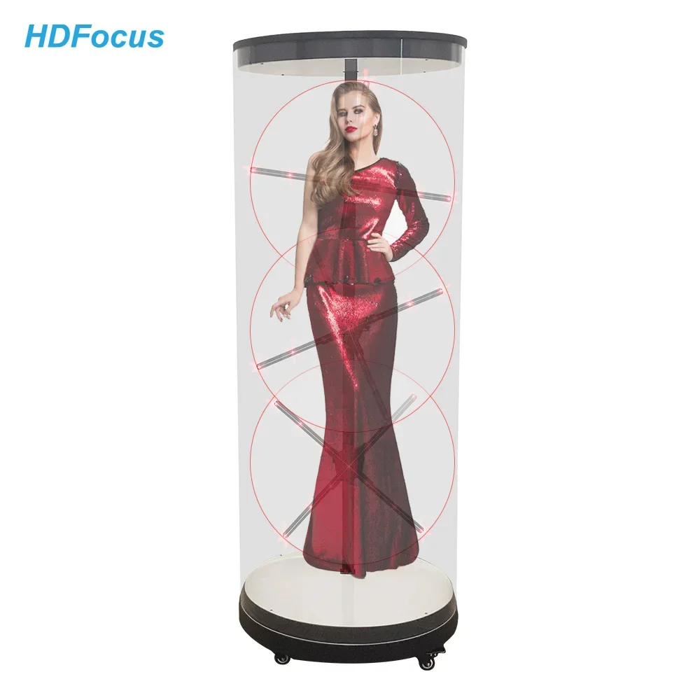 Holograma 3D Hologram Display Led Fan 1X3 Splicing Cylindrical Cabinet Human Solution 3D Hologram Fan Projector