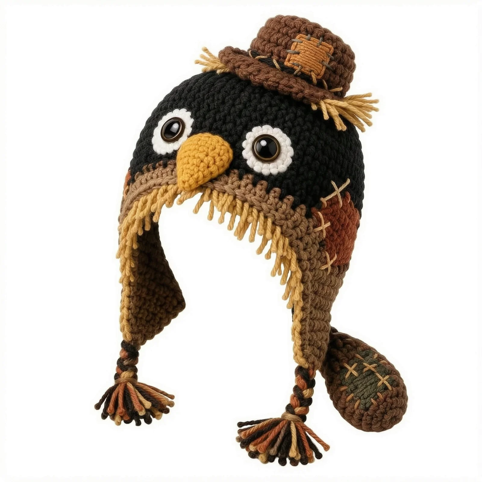 Animal Hood Turkey Hat For Baby Beanie Goggles Complete Kit Including Essential Crochet Supplies