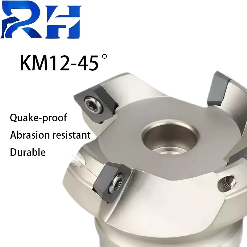 NC Milling Cutter Planar Milling Rough SEKT1204 Blade KM12-45 Degree Milling Cutter Planar Milling of Lathe Tool