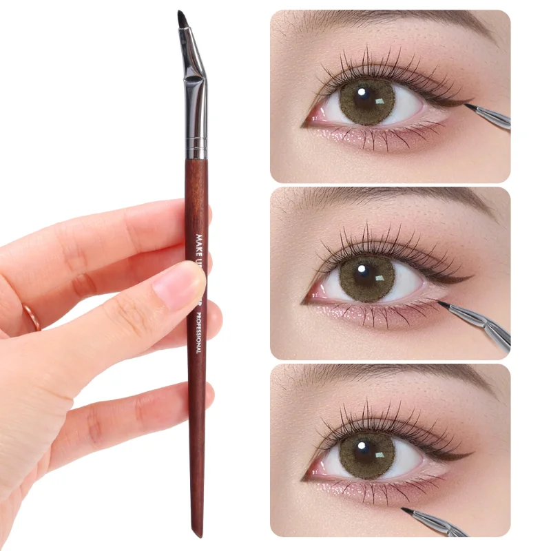 عازمة كحل ماكياج فرش المهنية لينة مخطط الكذب دودة القز المخفي كحل فرشاة جل عيون كونتور أدوات التجميل #2
