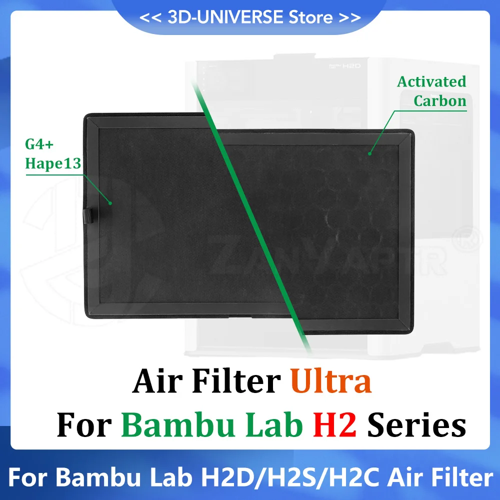 

Ultra Air Filter for Bambu Lab H2D H2S H2C 3D Printer HEPA 13 Activated Carbon Filtration System