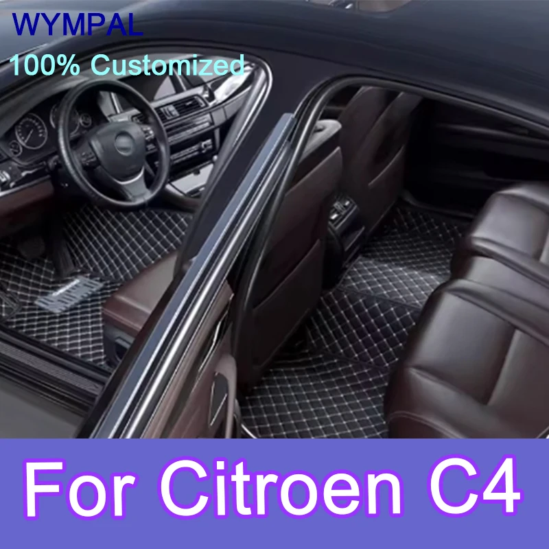

Luxury Custom Automotive Car Floor Mats For Citroen C4 2012 2013 2014 2015 2016 Auto Luxury Leather Men Women Car Mats Full Cove