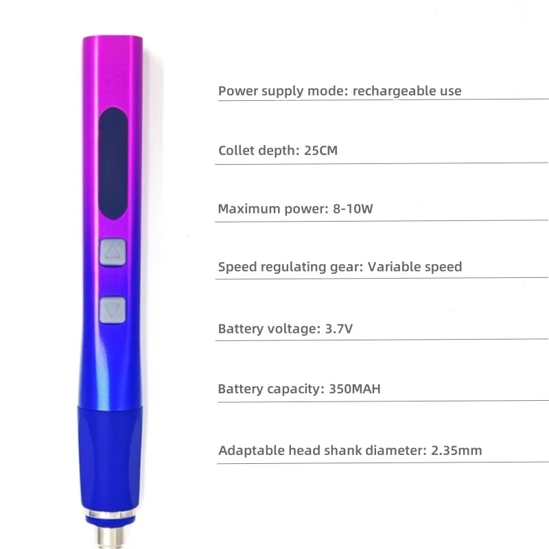 Electric small portable jade carving pen nuclear carving drilling machine rechargeable fixed-speed pen grinding pen