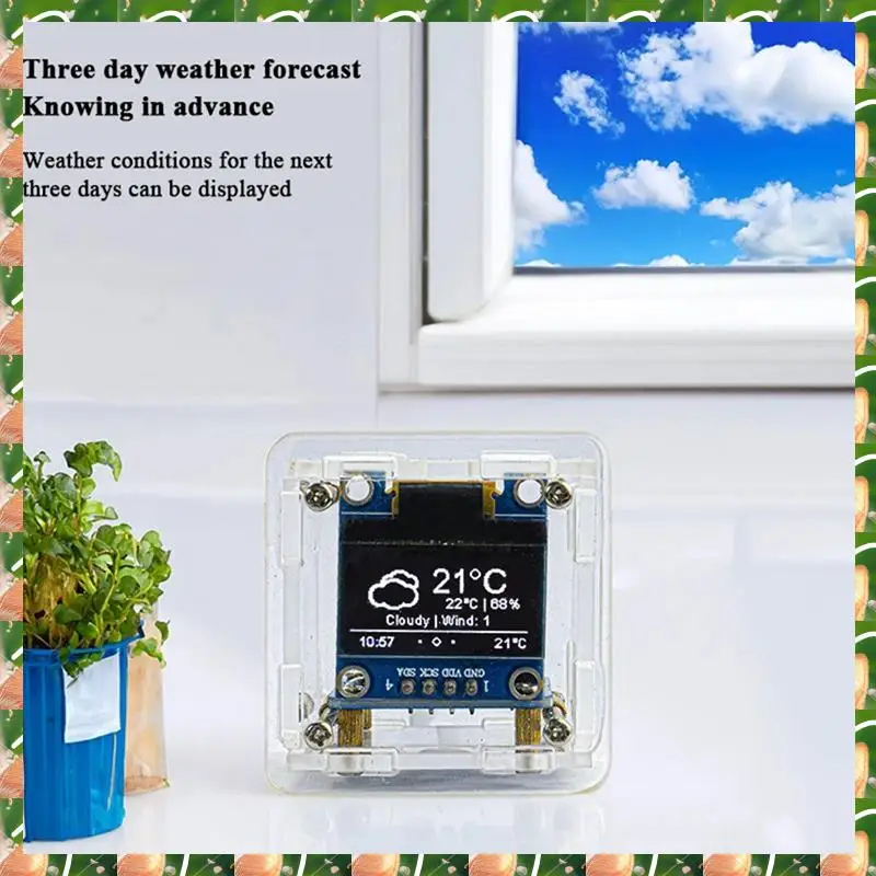 

JAJA DIY комплект погодных часов, модуль Wi-Fi, Интернет вещей, отображение времени, температуры и влажности, практика пайки, свободные аксессуары