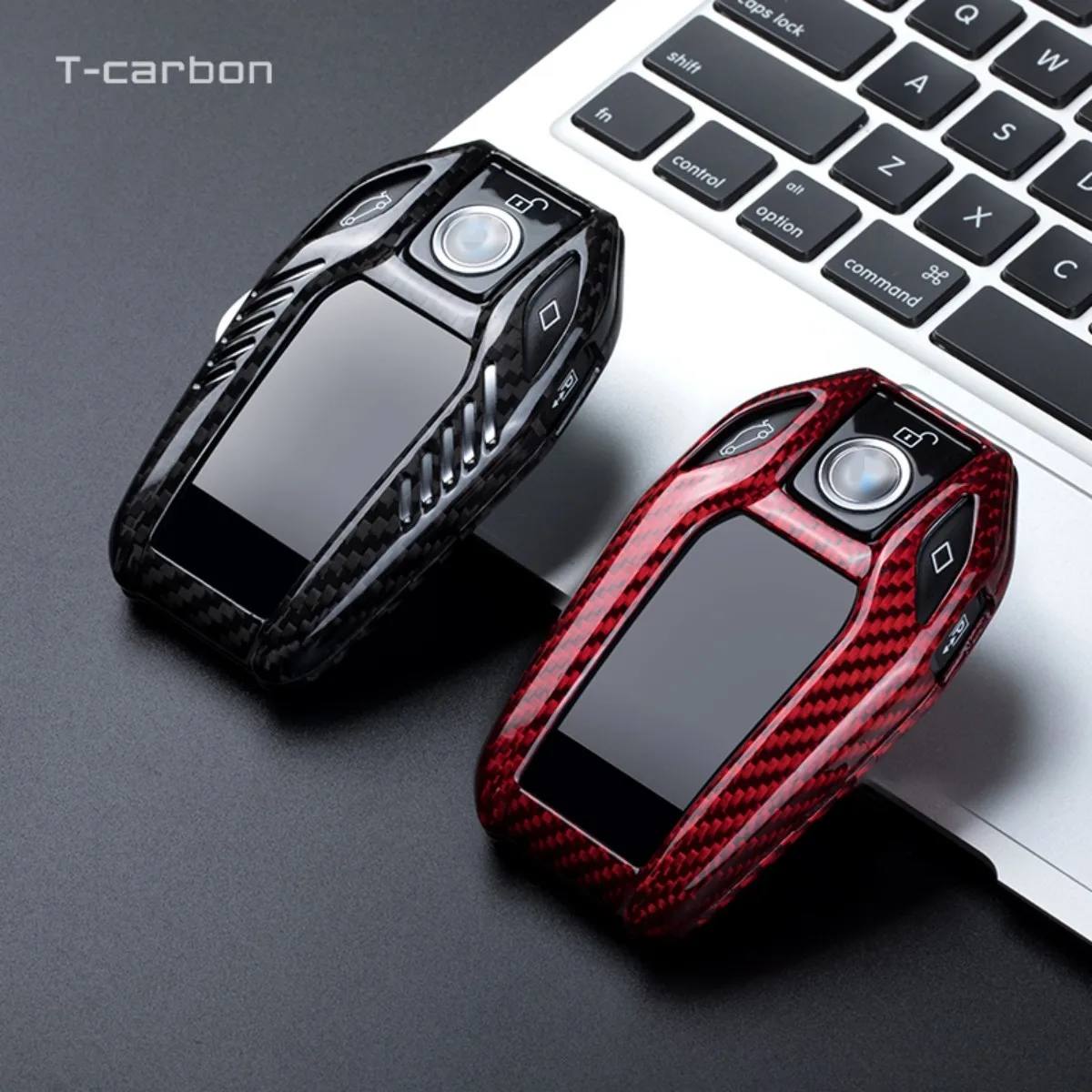 T-Carbon Key Accessories Carbon Fiber Car Key Cover Case Fit For BMW G11 G12 G30 G31 G32 I8 I12 I15 G01 G02 G05 G07 X3 X4 X5 X7