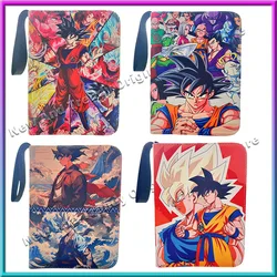 Álbum de cartas de Dragon Ball con 4/9 rejillas, libro de almacenamiento con cremallera, colección de juegos de Anime, Son Goku, Vegeta, herramienta de colección de tarjetas, regalo