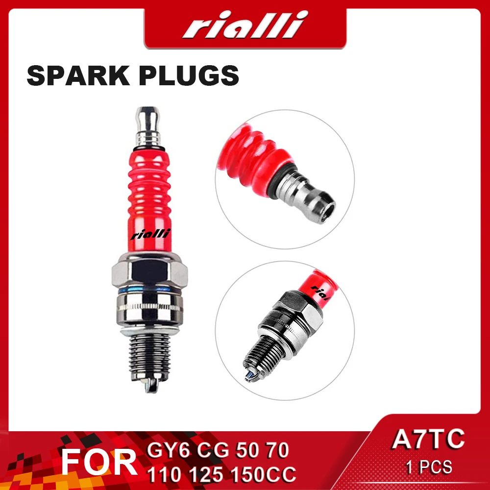 

1PCS A7TC Spark Plug For Motorcycle Scooter ATV Dirt Bikes Go Kart GY6 50cc 70cc 90cc 110cc 125cc 150cc Honda Yamaha Suzuki BMW