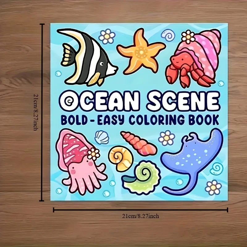 Coloring Graffiti Paint Book Montessori Draw Toy Adorable Ocean Creatures Creatures Doodles Book Creative Gift for Adults Teens