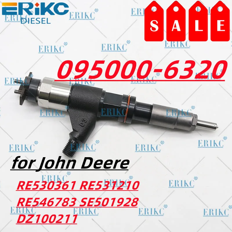 095000-6320 Common Rail Fuel Injector 095000-6321 for Denso John Deere 4045T 6048T RE530361 RE531210 RE546783 SE501928 DZ100211