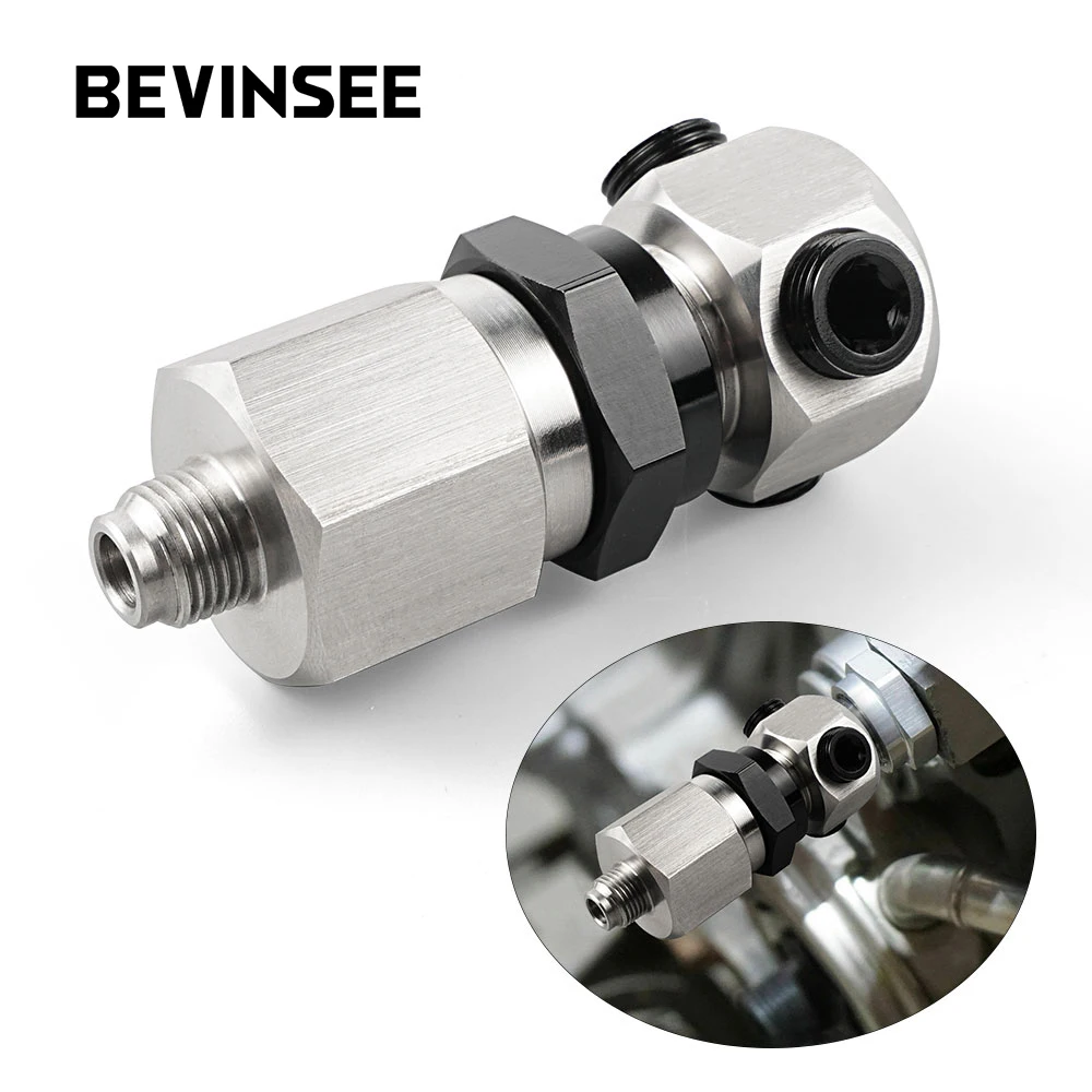 

BEVINSEE Oil Pressure Sensor Adapter for Honda Acura K Series K20 K24 Engines 1/8 BSPT Thread