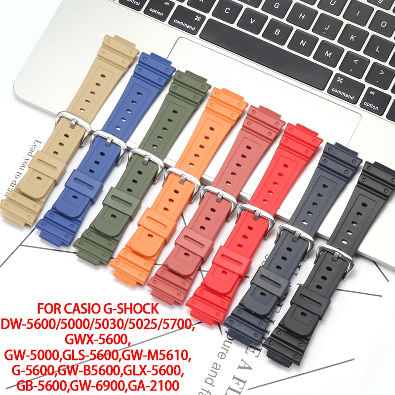 Resin Rubber Watch Accessories For Casio G-Shock DW 5900 GW 5000 DW 6900 GW M5610 DW 5600E Men Strap Waterproof Band Bracelet