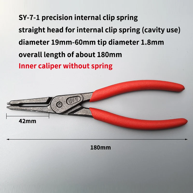 Industrial grade spring pliers Inner and outer ring remover installation tool Straight/bent pliers tips Precision spring tools