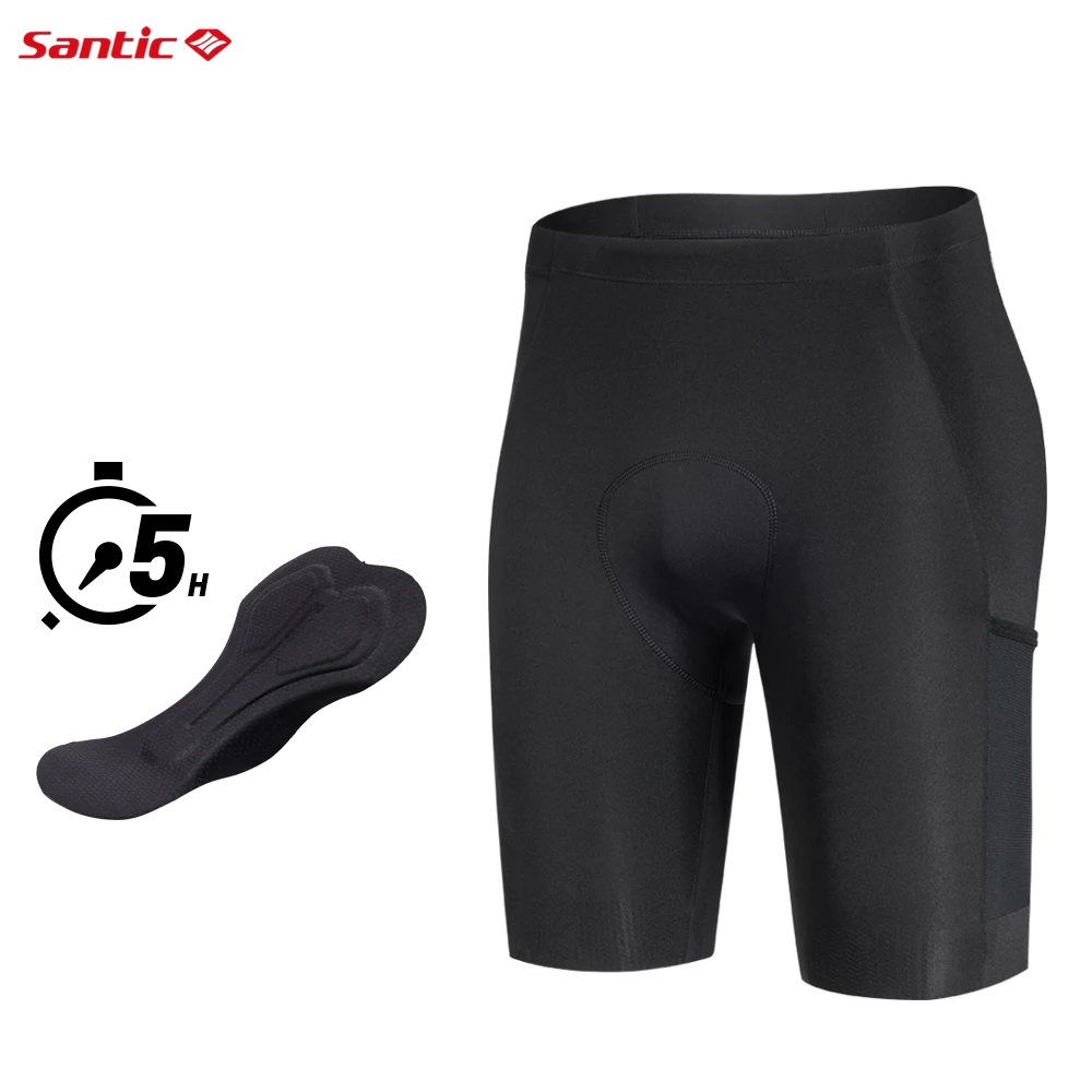 

Santic Men Summer Cycling Shorts Quick Dry Breathable MTB Road Bike Shorts Anti-slip Ride Shorts Reflective WM24C05191H