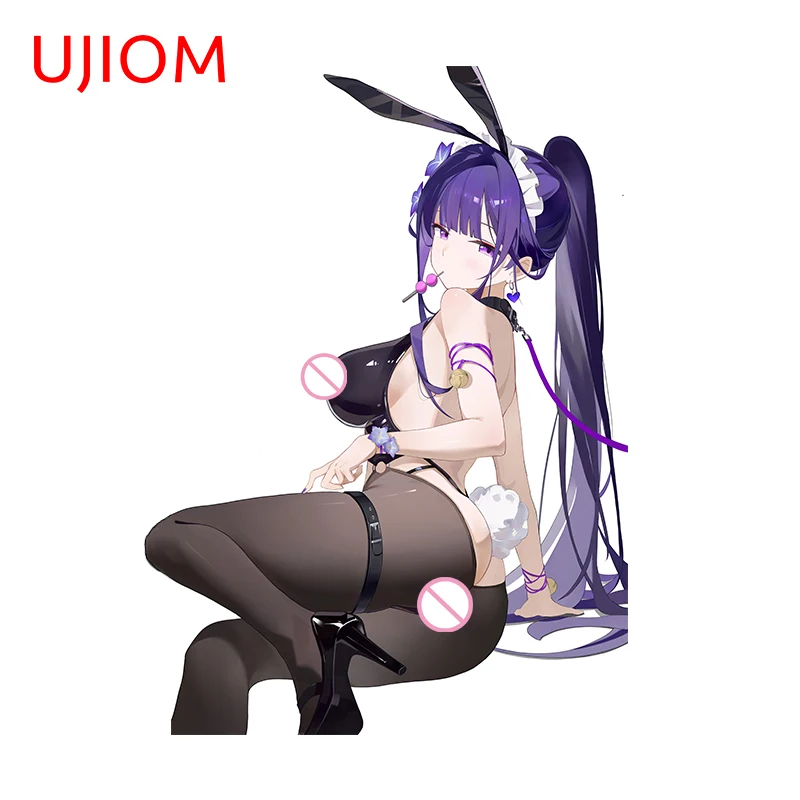 UJIOM 13 см X 8,9 см Raiden Shogun Genshin ударная Наклейка на стену сексуальный кролик девушка аниме Детская комната Наклейка креативные домашние обои