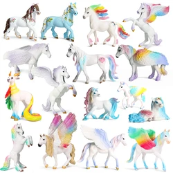Animal Model Mythology Legend God Horse Tianma Unicorn Dinosaur Colored Elf Horse Peacock Figurine Children's Toys Decoration