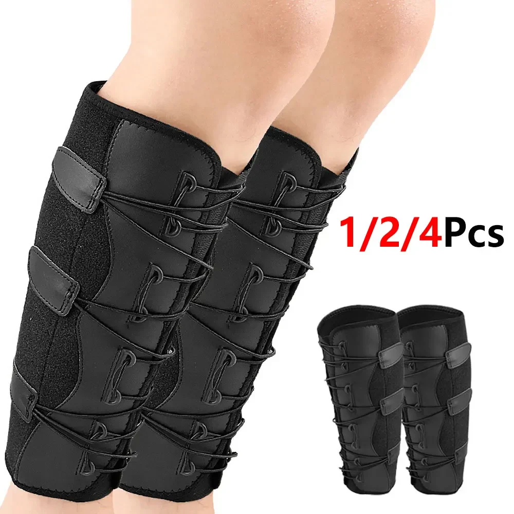 1/2/4Pcs Shin Splint Calf Support Brace, Quick Pull Elastic Rope Design Calf Wrap, Multi-Layer Compression Lower Leg Guard