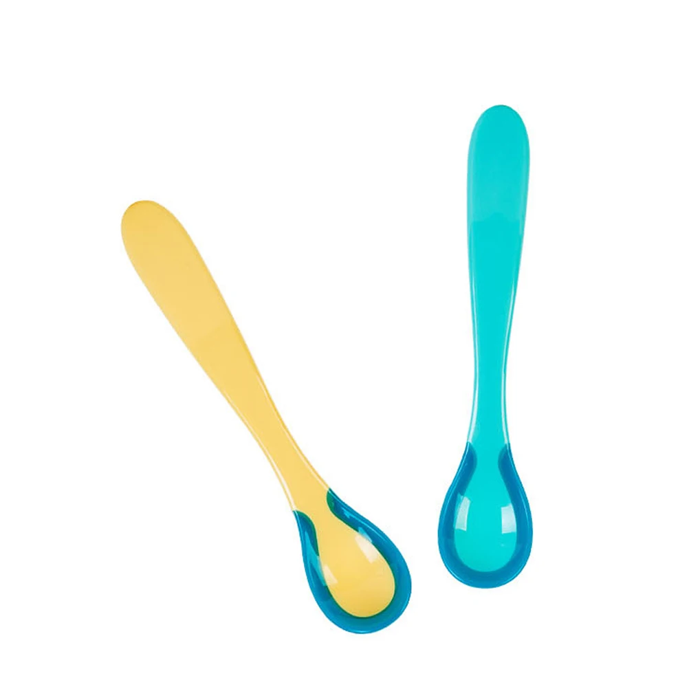 Poignée ergonomique de sécurité pour bébé, détection de température, conception réactive de la chaleur pour nouveau-nés, outil sûr, 2 pièces