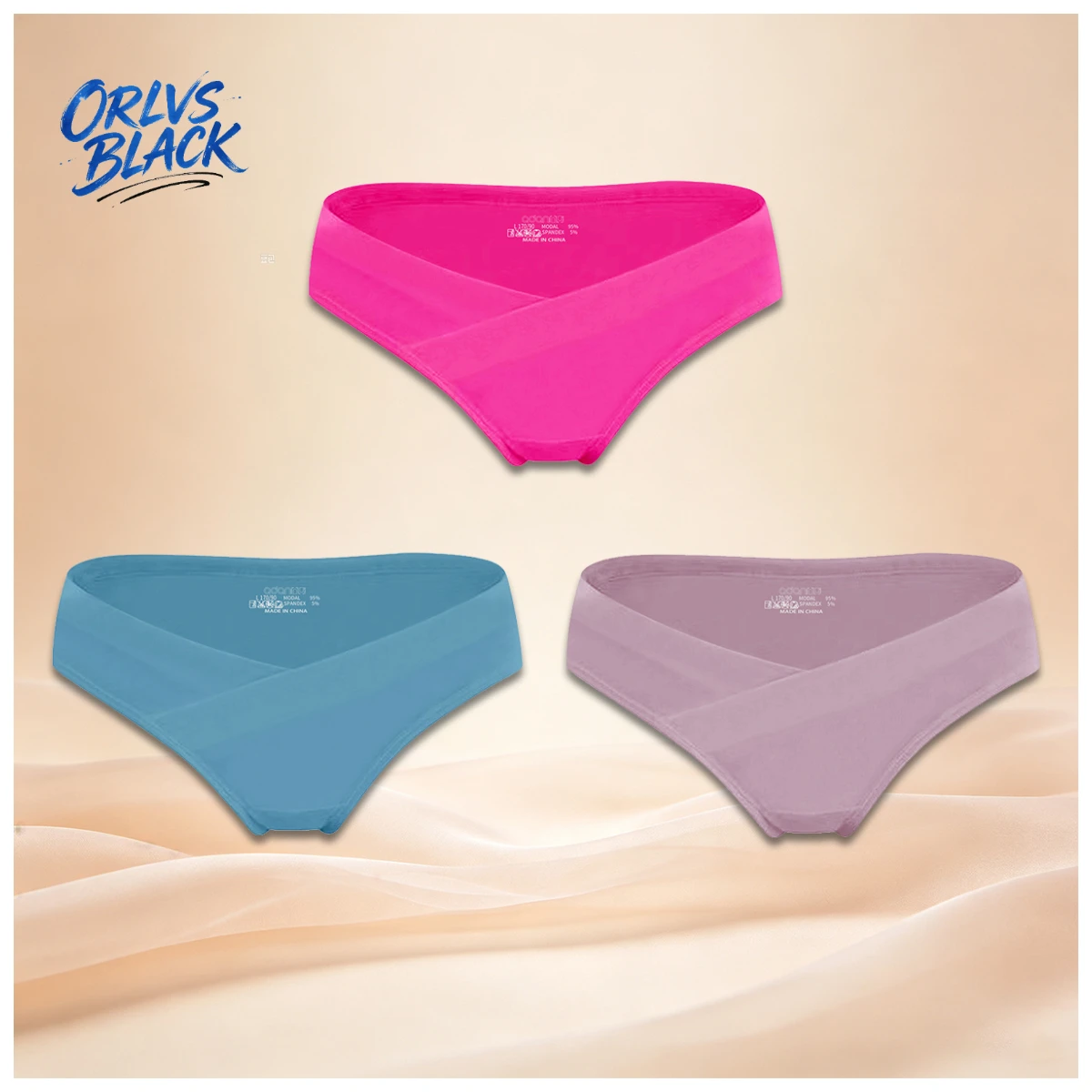 3PCS Cross Front Waist Design Mens Briefs Ultra Soft Breathable Stretch Slim Fit Daily Fashion Underpants AD330