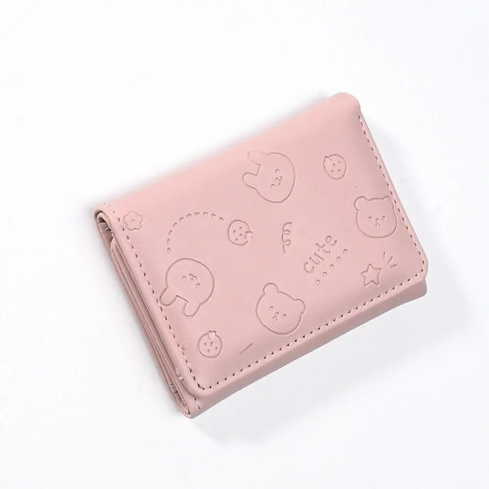 Carteira pequena de couro PU para mulheres, mini Lady Coin Purse, bolsa de bolso feminina, menina