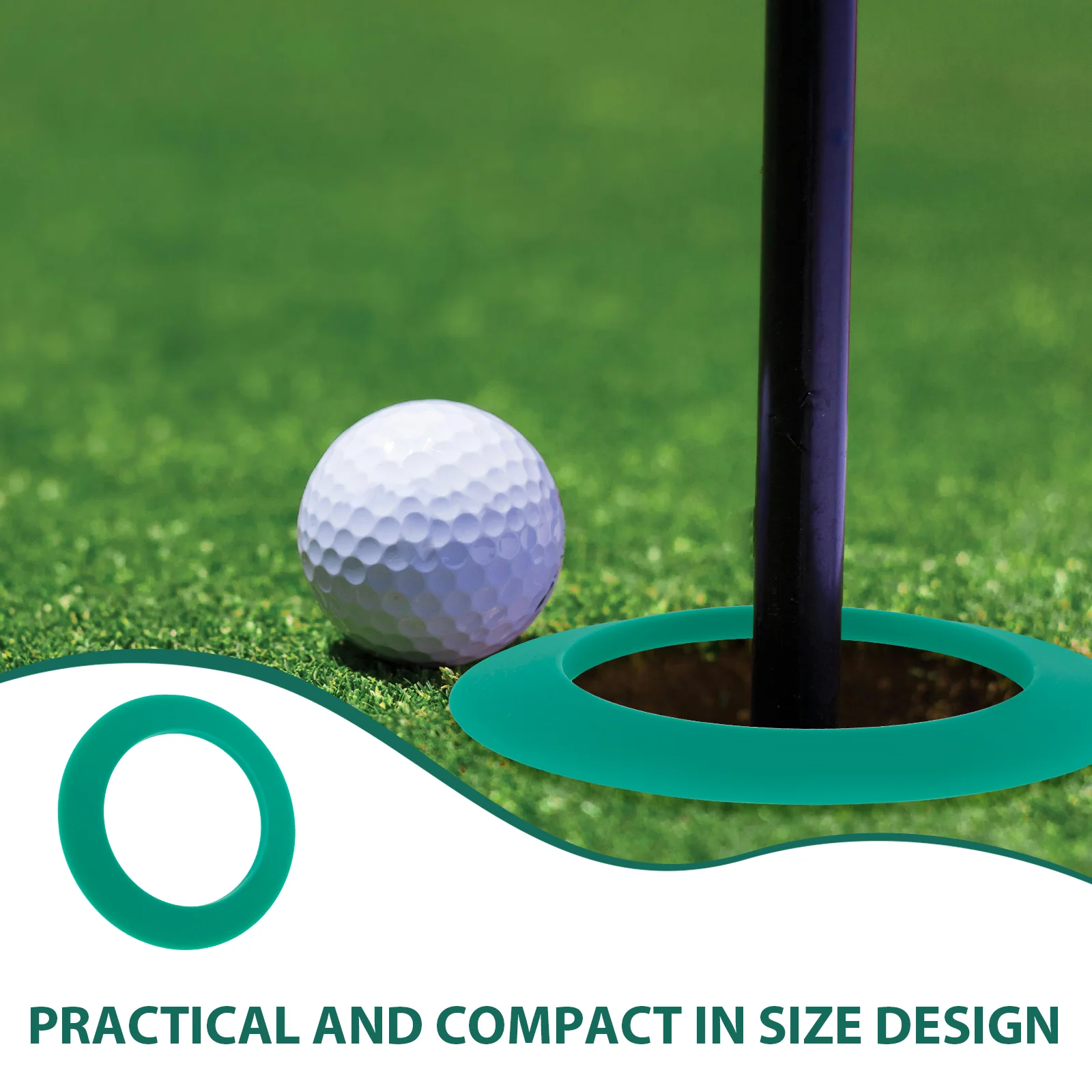 Golf Putting Hole Cup Holes Practice Ring Balls Accessories Regulation Putter Silicone