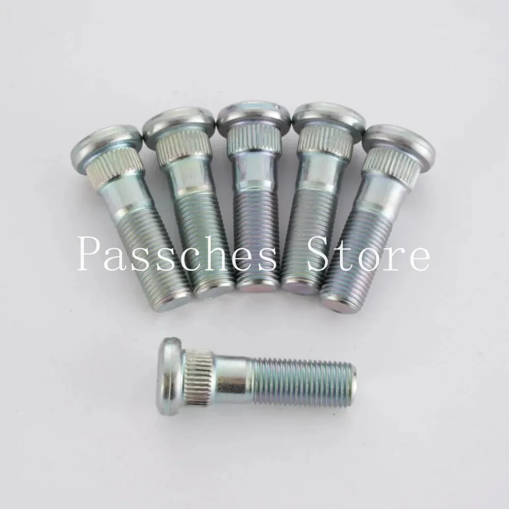 5pcs Wheel Lug Studs Hub Spline Bolts Screws for Infiniti ESQ Q30 Q50L QX30 60 70 M12x1.25 Knurled OD 14.2mm Length 48mm