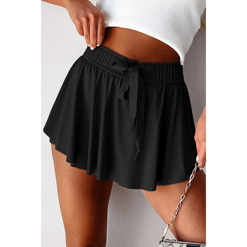 

Independent Station Cross-Border Hot Sale Spring Summer New Solid Color Casual Pants Women High Waist Skirt Shorts Women