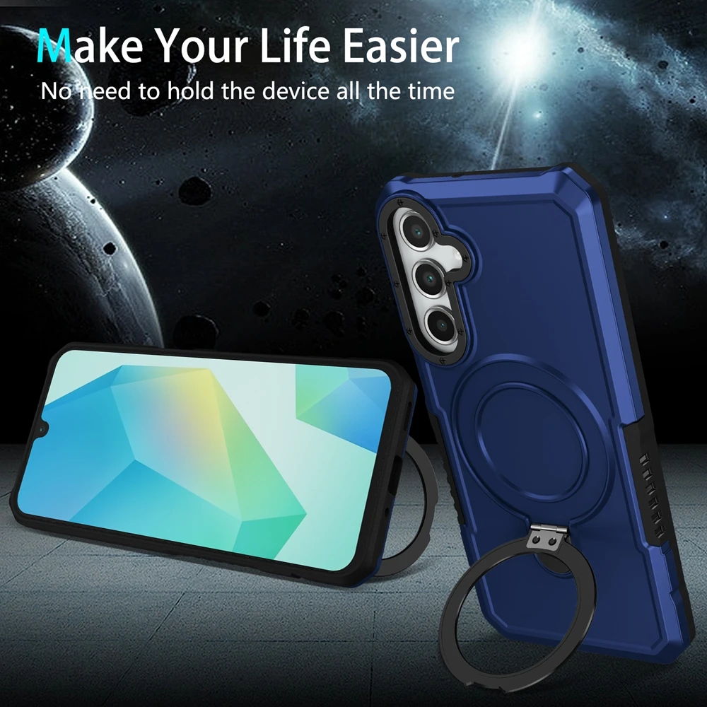 Luxuriöse Panzer-Halterungshülle für Samsung Galaxy A03S A05 A06 A13 A15 A16 A22 A23 A24 A32 A33 A35 A52 A55 mit Ringhalter und Standfunktion – Detail 12