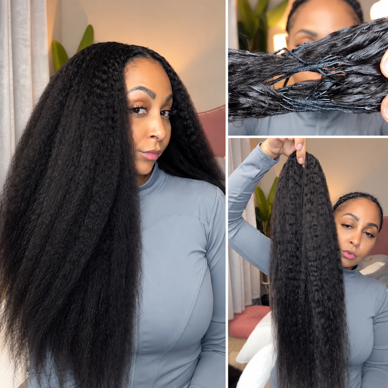 Hair Bundles - Kadınlar için Kıvırcık Düz İnsan Saçı