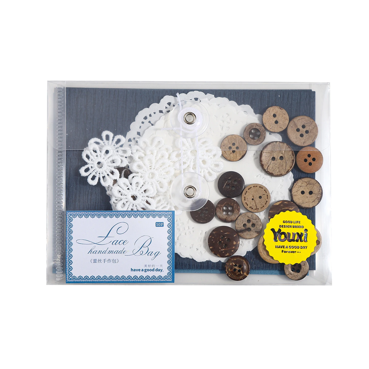 Lace Handmade Bag Series Vintage Hollow Lace  Flower Material Package Creative DIY Junk Journal Collage Scrapbook Stationery