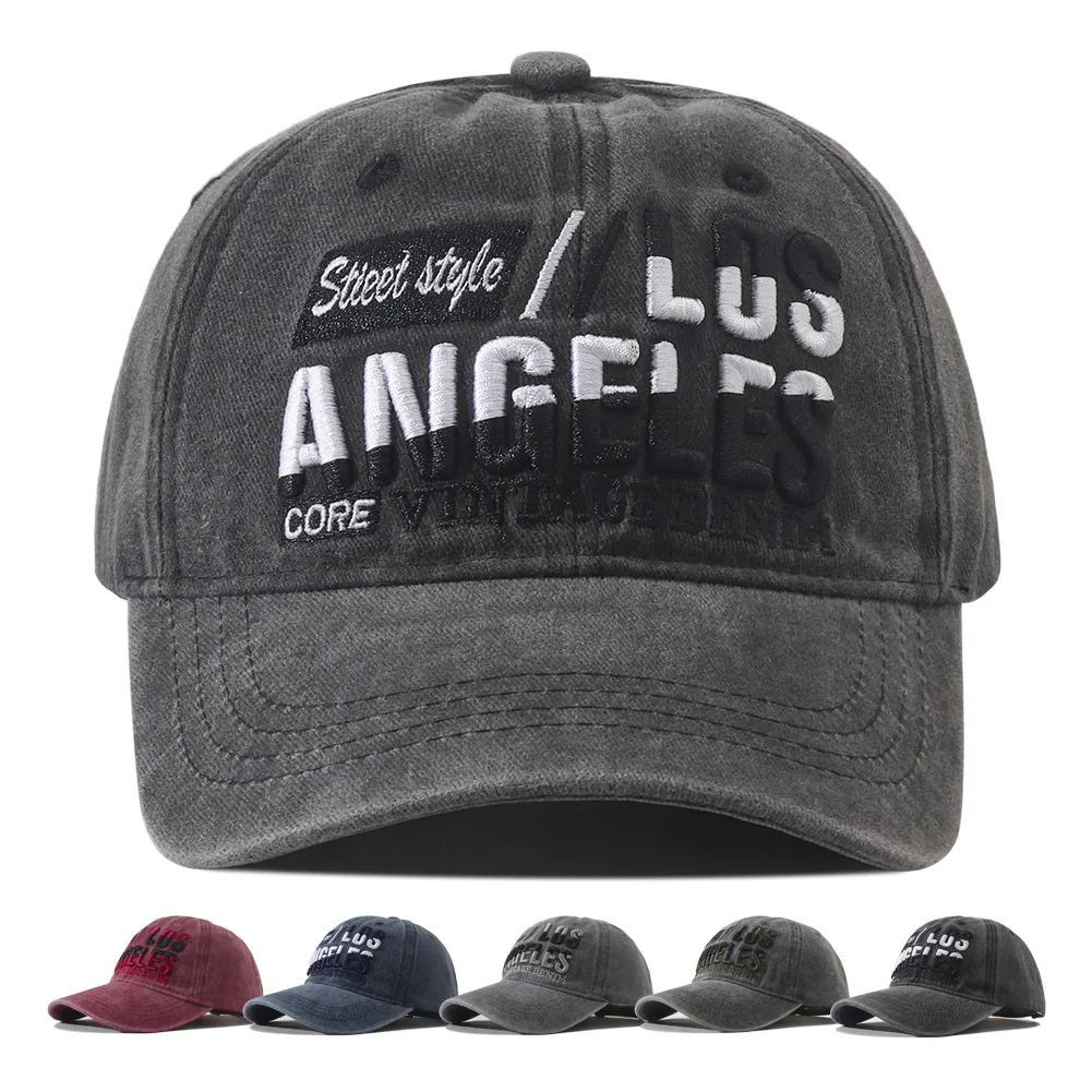 Neue Unisex Retro Buchstaben bestickte Baseballkappe lässiger Sonnenschutz Schirmmützen für Damen Herren Outdoor Sonnenschutzhüte