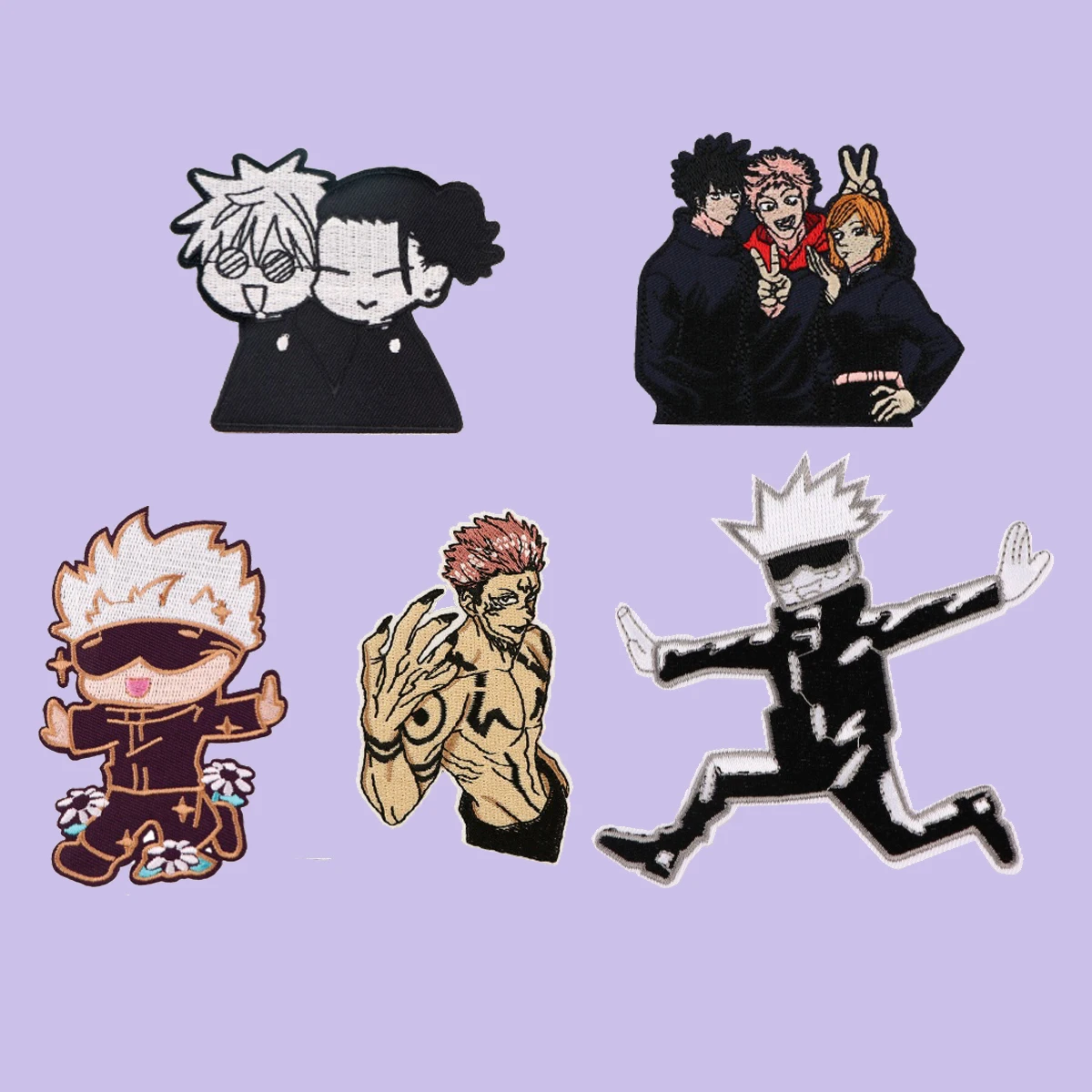 

Cool Boy Anime Embroidered Patch Japanese Anime Applique For Clothing Thermoadhesive Iron On Patches For Jackets Sewing Stickers