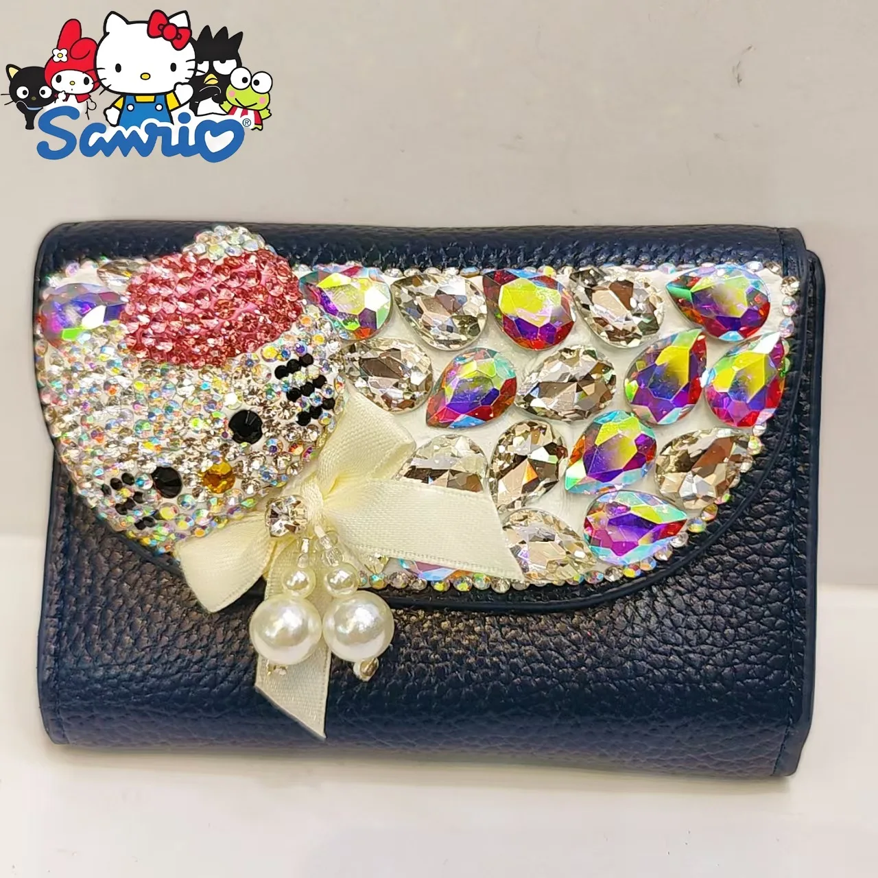  Hello Kitty Diamond Women's Coin Purse Cartoon Fashion Mini Women's Coin Purse High Quality Luxury Shiny Women's Wallet