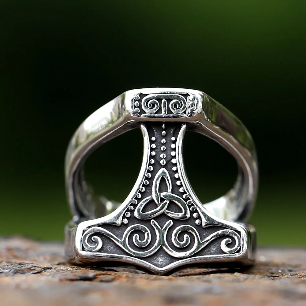 2023 NEW Men's 316L stainless steel rings Nordic VIKING Odin Yggdrasi Amulet fashion Jewelry Gifts free shipping