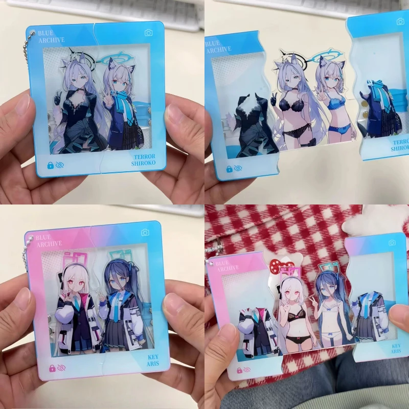 Porte-clés en acrylique coulissant Game Wei Lan Archive Aris, figurine anime mignonne, pendentif à personnaliser, cadeau pour fans de cosplay